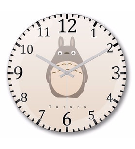 Totoro   Duvar  Saati  Bombeli  Gercek Cam