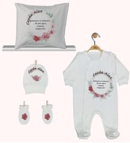 Pia Baby Gl 1912-04 İsme Özel Yastık Tulum Set