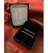 925 Ayar Gümüş Mors Alfabesi Çift Bileklikleri Set
