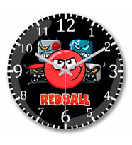 Red Ball 4 The  Crew Tazza  Duvar Saati Bombeli Gercek Cam