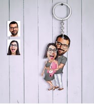 BK Gift Kişiye Özel Bebek Bekliyoruz Karikatür Anahtarlık