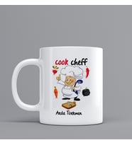 Aşçılar İçin Hediye Kupa Bardak "Cook Cheff"  Kişiye Özel Hediye Z43