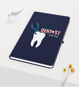 BK Gift Kişiye Özel Diş Hekimi Temalı Lacivert Defter - 1