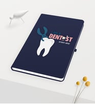 BK Gift Kişiye Özel Diş Hekimi Temalı Lacivert Defter - 1