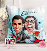 BK Gift Kişiye Özel Evleniyoruz Karikatürlü  Yastık  3