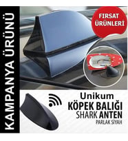 Volkswagen Scirocco Elektrikli Shark Köpek Balığı Anten Siyah Balina Tavan Anteni