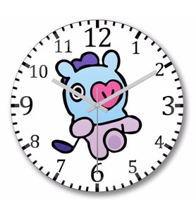 Bts  Bt21 Mang Duvar Saati Bombeli Gercek Cam