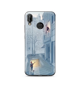 Serenat Tasarımlı Süper Şeffaf Silikon Telefon Kılıfı Huawei P20 Lite  