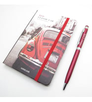 Scrikss Notelook Kırmızı Vosvos Defter + İsme Özel Kalem  İsme Özel Hediyelik Set