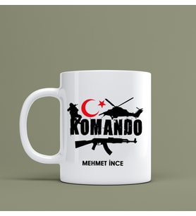 Komando Kupa Bardak Kişiye Özel Hediye S45