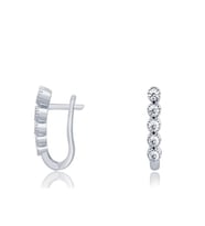 Diamond Line-Gülaylar Altın 14 Ayar J Küpe
