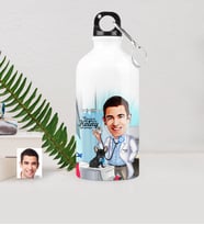 BK Gift Kişiye Özel Bay Veteriner Hekim Karikatürlü Metal Suluk 500 Ml 1