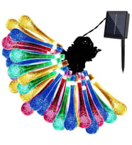 8 MODLU GÜNEŞ ENERJİLİ SU DAMLASI 30 LED RGB ÇOK RENKLİ SOLAR BAHÇE AYDINLATMASI LED LAMBA SU DAMLASI