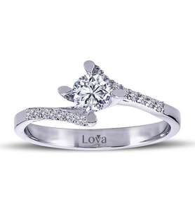 Lova Toplam 0,43 Karat Pırlanta Tektaş Yüzük - 1070062