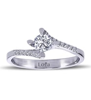 Lova Toplam 0,43 Karat Pırlanta Tektaş Yüzük - 1070062