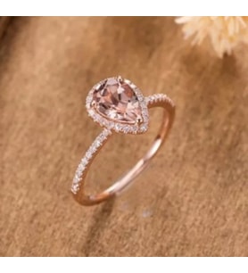 SEVGİLİLER GÜNÜ İÇİN TEKTAŞ YÜZÜK - DAMLA TASARIMLI GÜMÜŞ TEKTAŞ YÜZÜK ATS5