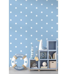 Polka Duvar Sticker 240 adet Çocuk Odası Sticker (Beyaz)