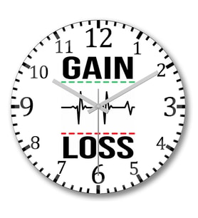 Gain E Loss Duvar Saati Bombeli Gercek Cam