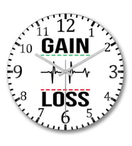 Gain E Loss Duvar Saati Bombeli Gercek Cam