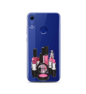 Makyaj Tasarımlı Süper Şeffaf Silikon Telefon Kılıfı Huawei Honor 8A