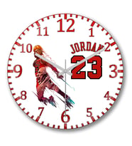 Air Jordan Number23 Duvar Saati Bombeli Gercek Cam