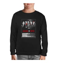 La Casa De Papel - Team Siyah Çocuk Sweatshirt