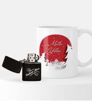 BK Gift Kişiye Özel Yılbaşı Mutlu Yıllar Temalı Çakmak ve Kupa Seti - 1