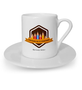 BK Gift Kişiye Özel Dünyanın En İyi Öğretmeni Türk Kahvesi Fincanı  21