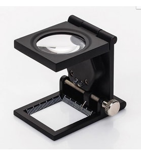 10x Katlanır Sayaçlı Metal Lüp 28mm 2 Led Işıklı Büyüteç Tekstil 