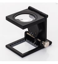 10x Katlanır Sayaçlı Metal Lüp 28mm 2 Led Işıklı Büyüteç Tekstil 