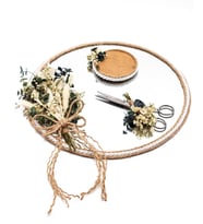 30cm Söz Nişan Aynalı Tepsi Makas Seti Doğal Süsleme (Natural)