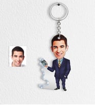 BK Gift Kişiye Özel Bay Muhasebeci Karikatür Anahtarlık  1