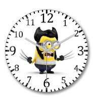 Minions Wolvenion Duvar Saati Bombeli Gercek Cam