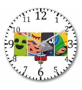 Brawl Stars Legendary Characters Duvar Saati Bombeli Gercek Cam