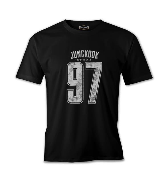 BTS - Jungkook 97 Siyah Erkek Tshirt