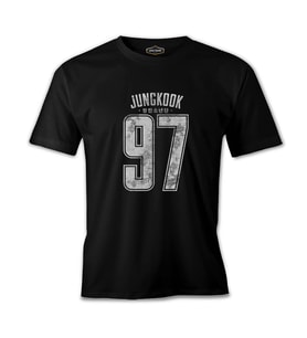 BTS -  Jungkook 97 Siyah Erkek Tshirt