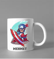Marvel Kaptan Amerika Kupası Kişiye Özel