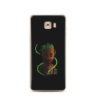 Baby Groot Tasarım Süper Şeffaf Silikon Telefon Kılıfı Samsung C9 
