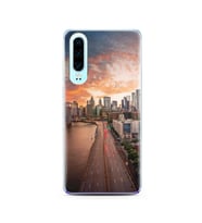 Cadde Tasarımlı Süper Şeffaf Silikon Telefon Kılıfı Huawei P30  