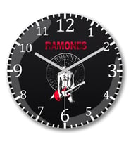 Ramones 3 Duvar Saati Bombeli Gercek Cam