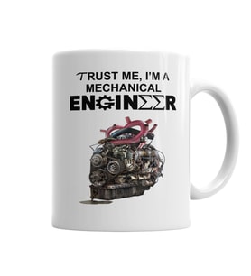 Trust Me, i'm a Mechanical Engineer Kupa Bardak Porselen