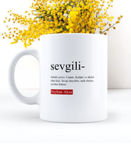 BK Gift Kişiye Özel Sevgili Beyaz Kupa Bardak