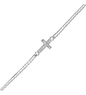 Gümüş Minik Cross Bileklik