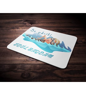 Kişiye Özel Su Perisi Tasarımlı Mouse Pad (Renksiz)