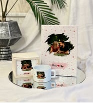 Kişiye Özel Aşk Tasarımlı Kutulu Kupa Ve Sert Kapaklı Defter Set