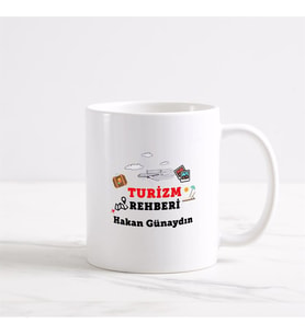 Turizm Rehberi Beyaz Kupa Bardak (1. Tasarım)