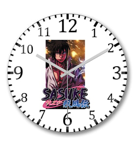 Sasuke Ik  Duvar Saati Bombeli Gercek Cam