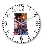 Sasuke Ik  Duvar Saati Bombeli Gercek Cam