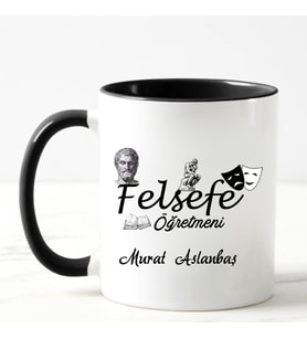 Felsefe Öğretmenine Kupa Bardağı Siyah