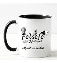 Felsefe Öğretmenine Kupa Bardağı Siyah